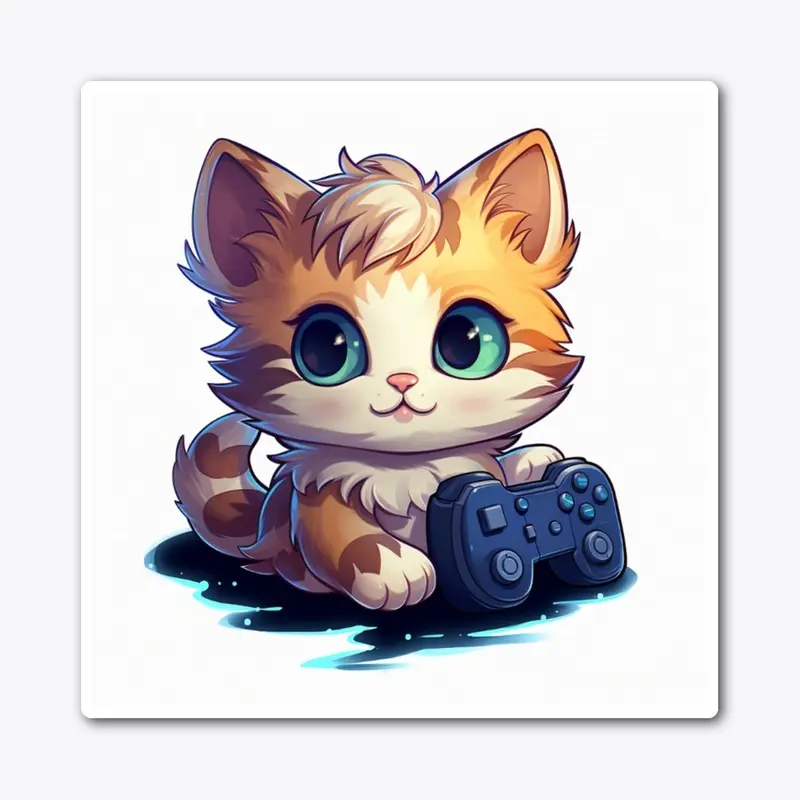 Kitten Playing Video Games #4